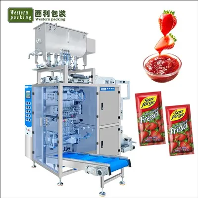 다중-레인 칠리 소스 향 주머니 충진 포장 기계